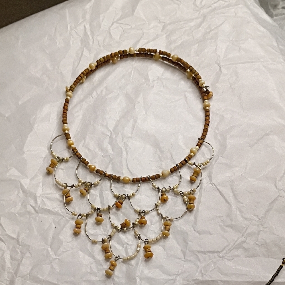 Elegant Brown Beaded Necklace